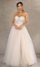 Terani Couture - 2215P0005 Floral Corset A-Line Gown - designer prom dress at Silhouette Dresses