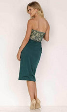 Terani Couture 2221C0353 - Sweetheart Side Peplum Cocktail Dress - back view