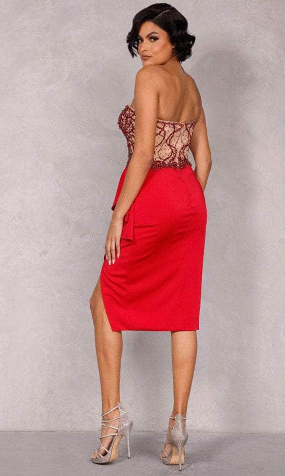 Terani Couture 2221C0353 - Sweetheart Side Peplum Cocktail Dress - view 6