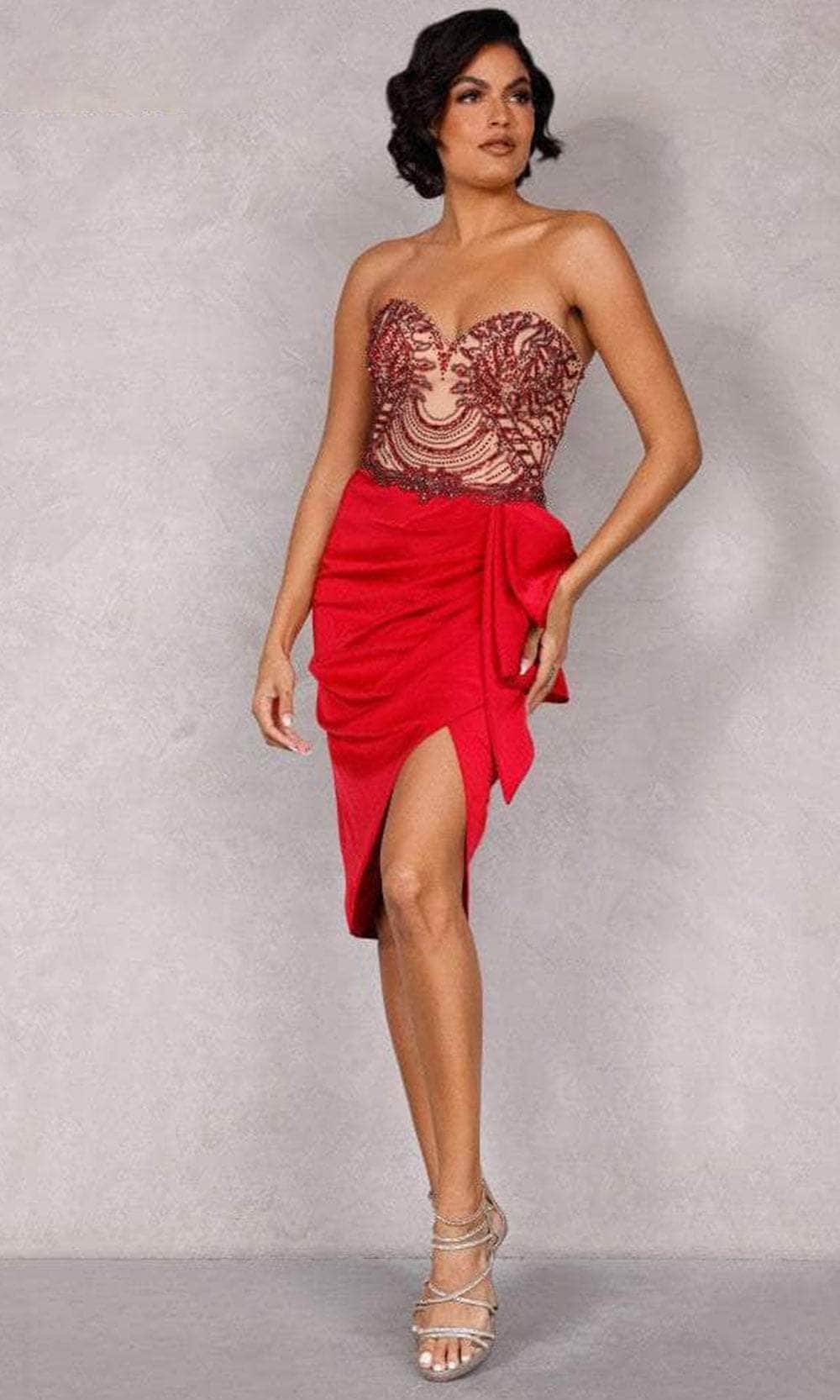 Terani Couture 2221C0353 - Sweetheart Side Peplum Cocktail Dress - view 5