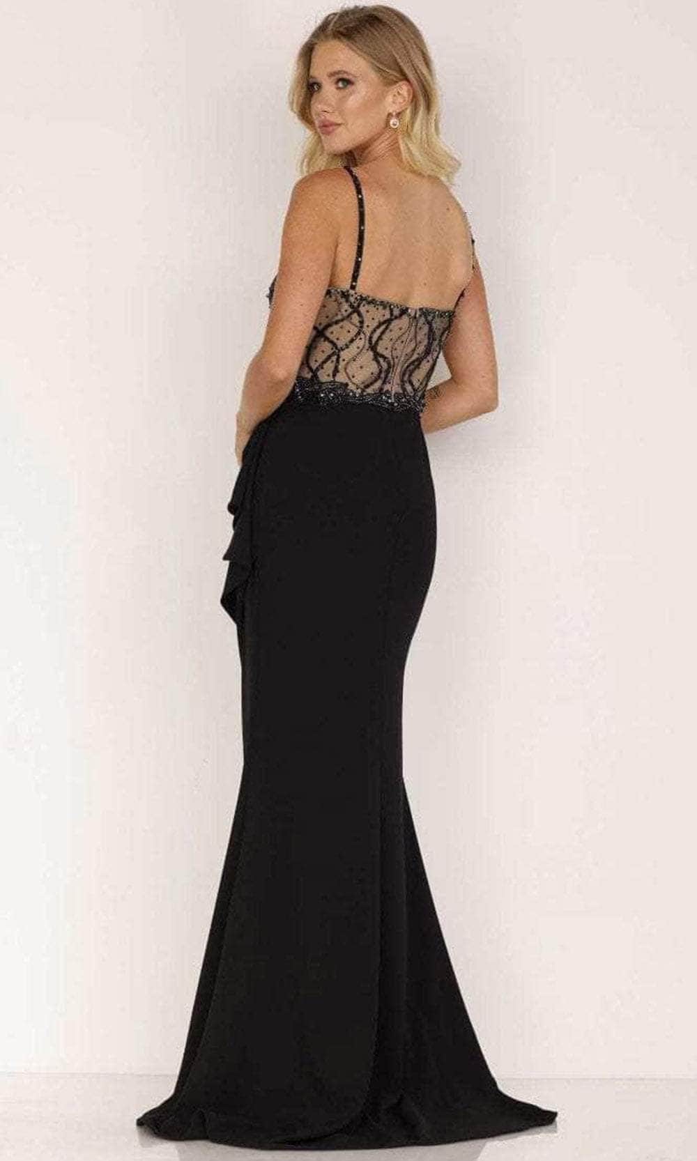 Terani Couture 2221E0352 - Ruffle Draped Mermaid Evening Dress - view 4