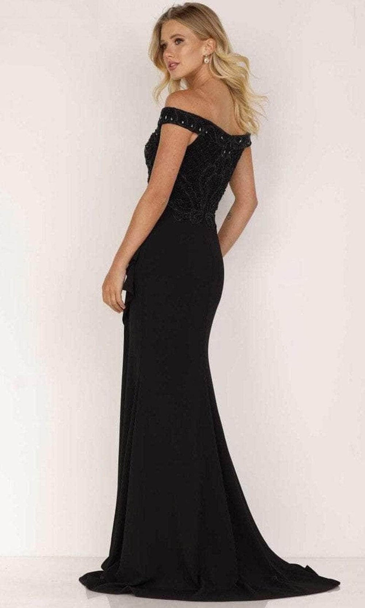 Terani Couture 2221M0381 - Off Shoulder Draped Evening Dress