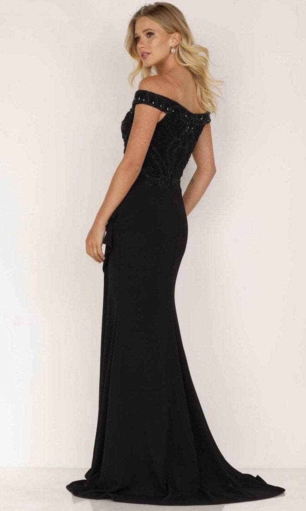 Terani Couture 2221M0381 - Off Shoulder Draped Evening Dress - view 4