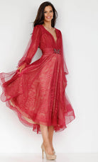 Terani Couture 231C0224 - Tea Length Gossamer Dress - view 4
