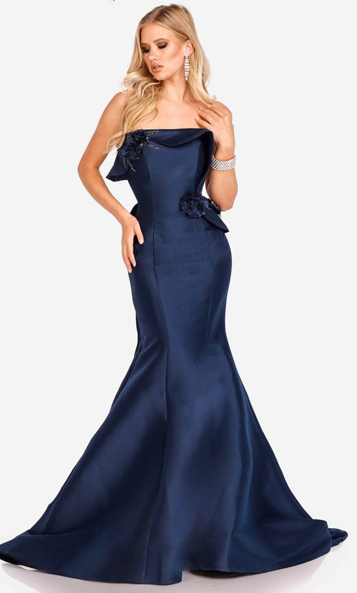 Terani Couture 231E0308 - 3D Embellished Strapless Evening Dress