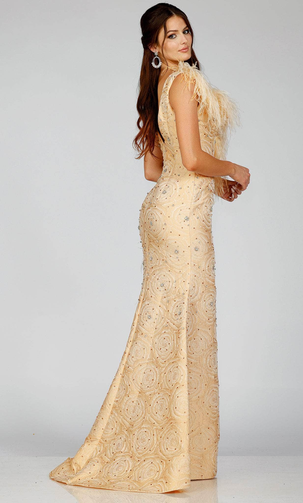 Terani Couture 231E0314 - Feather Mermaid Evening Gown - view 6