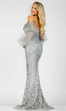 Terani Couture 231E0515 - Off-Shoulder Sheer Sleeves Evening Gown