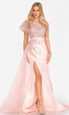 Terani Couture 231E0517 - Ruffled One-Sleeve Asymmetrical Prom Gown - designer prom dress at Silhouette Dresses