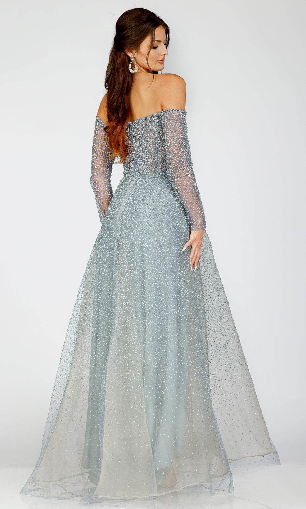 Terani Couture 231E0519 - Long Off Shoulder Bejeweled Gown