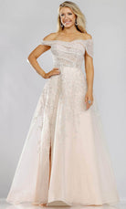 Terani Couture 231E0608 - Embellished Off Shoulder A-line Gown