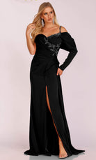 Terani Couture 231E0614 - Sweetheart Ruche Satin Evening Gown - designer evening gown at Silhouette Dresses