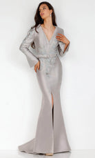 Terani Couture 231M0357 - Flutter Satin Embroidered Gown