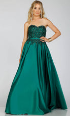 Terani Couture 231P0012 - Beaded Satin Prom Gown - designer prom dress at Silhouette Dresses
