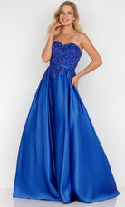 Terani Couture 231P0012 - Beaded Satin Prom Gown - back view