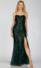 Terani Couture 231P0030 - Sequin Strapless Evening Dress - designer evening gown at Silhouette Dresses