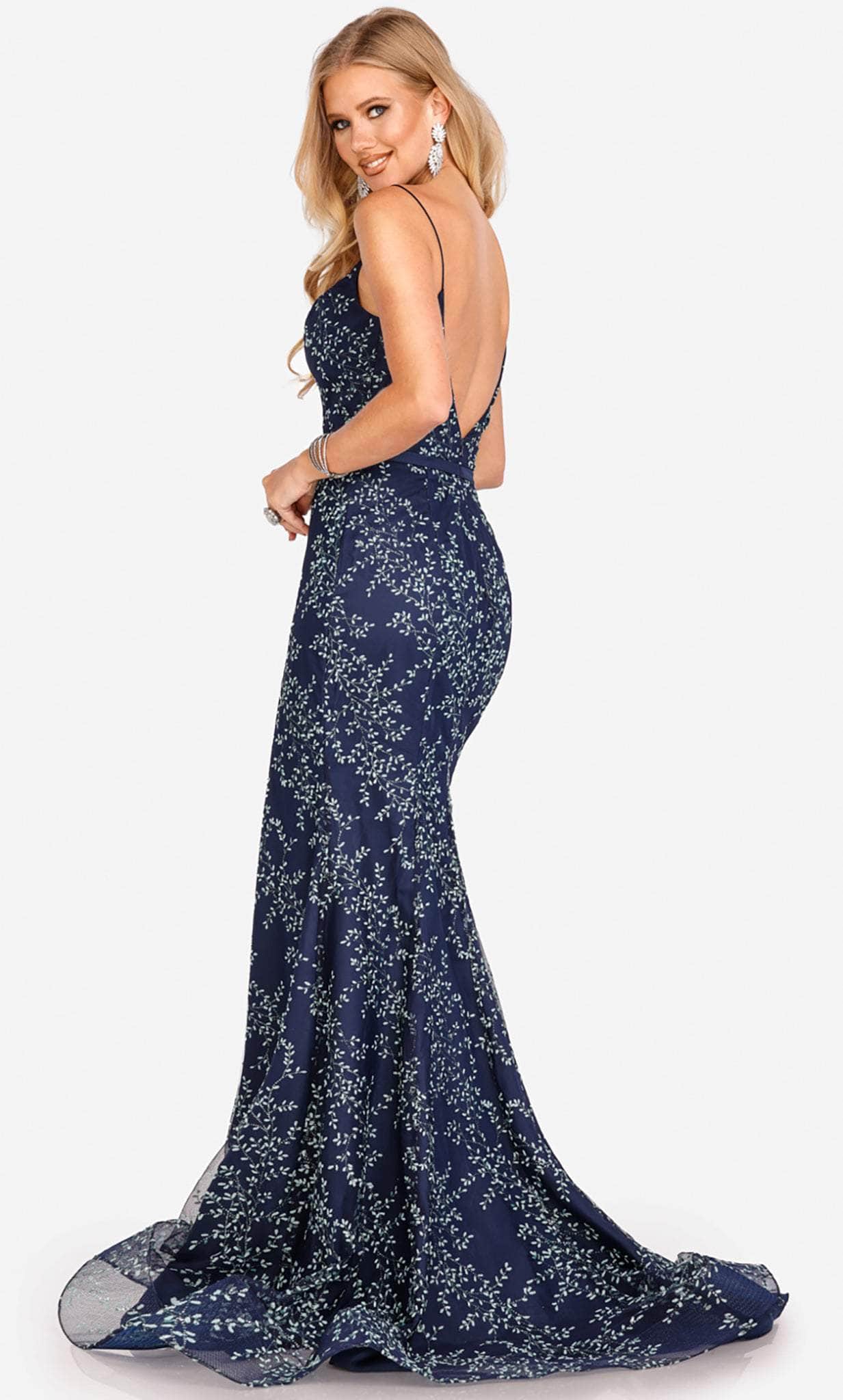 Terani Couture 231P0038 - Foliage Mermaid Prom Gown - detail view