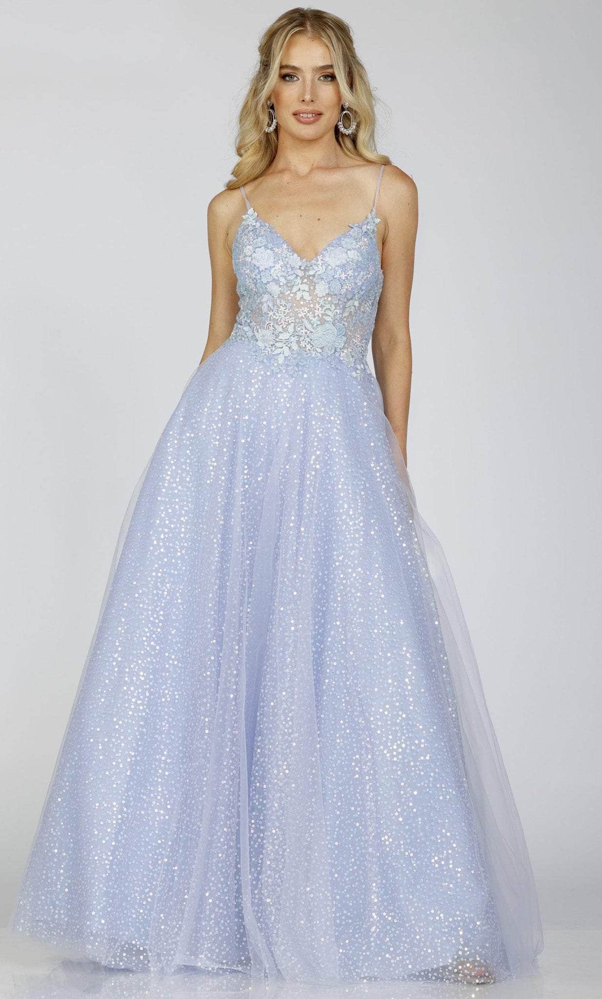 Terani Couture 231P0101 - Sleeveless A-line Sequined Gown - designer prom dress at Silhouette Dresses