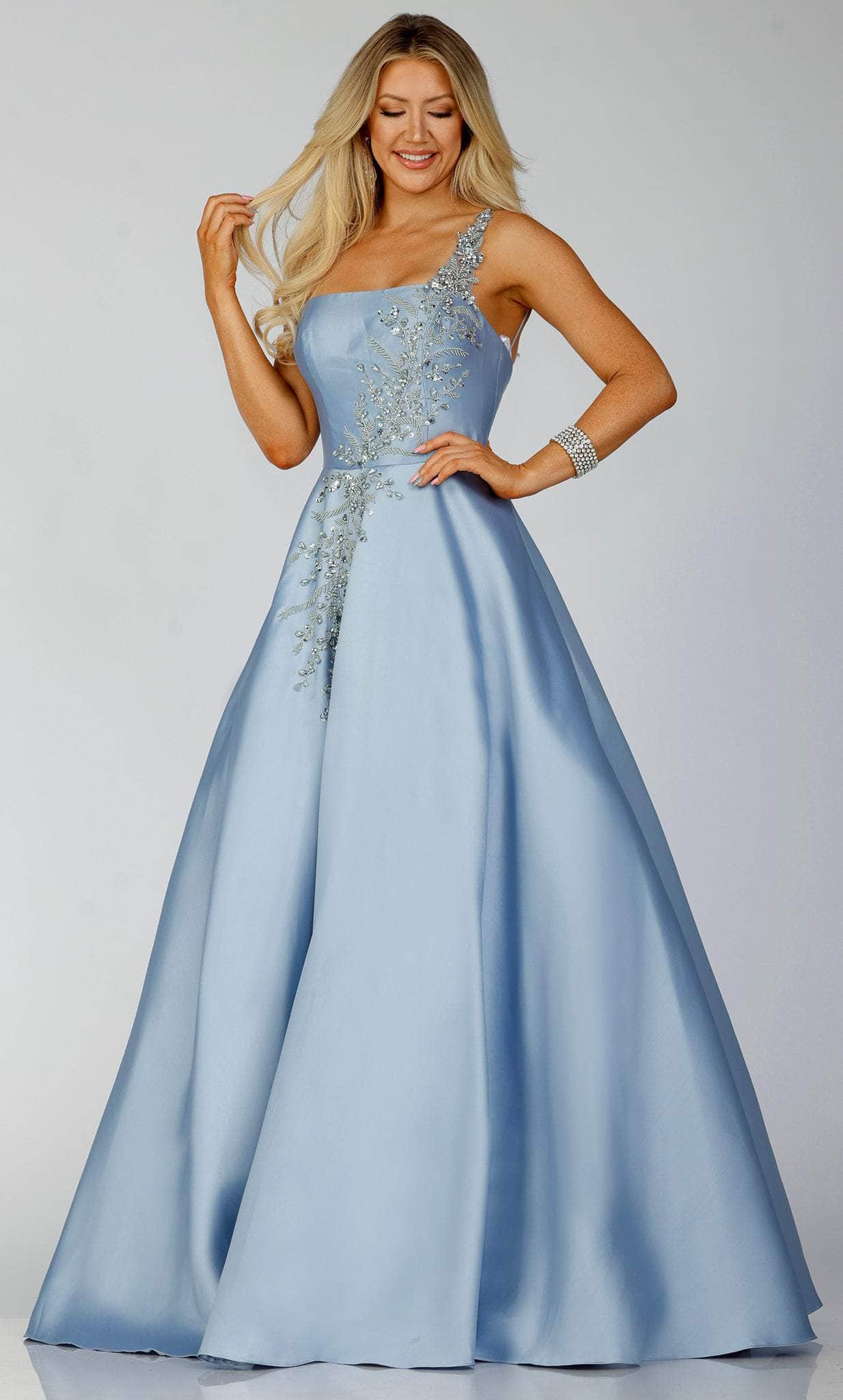 Terani Couture 231P0175 - Embellished One Sleeve Prom Gown - view 5