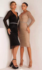 Terani Couture 232C1105 - Fishnet Evening Dress