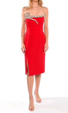 Terani Couture 232C1141 - Beaded Sheath Cocktail Dress - designer cocktail dress at Silhouette Dresses