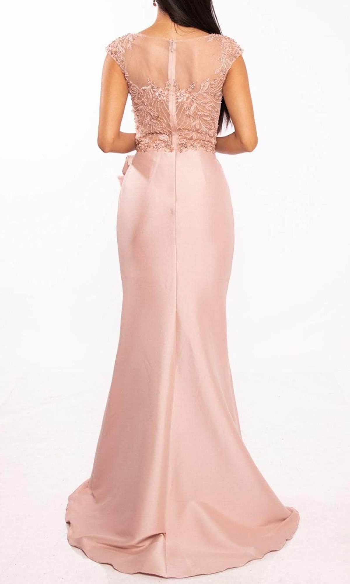Terani Couture 232E1300 - Bejeweled Cap Sleeve Evening Dress