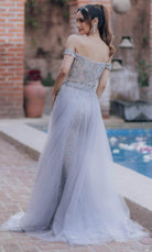 Terani Couture 232GL1417 - Off-Shoulder Beaded Prom Gown - back view