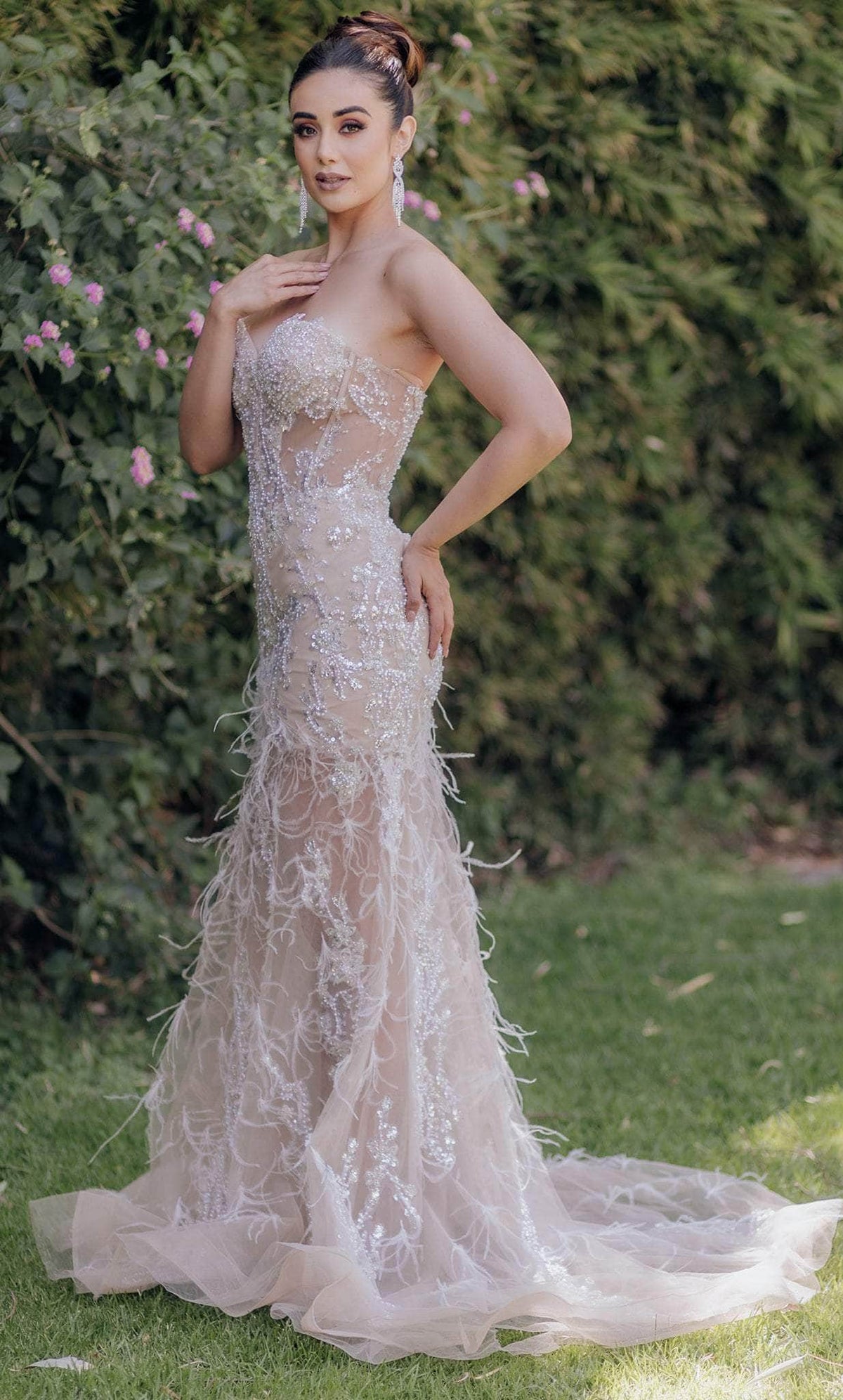 Terani Couture 232GL1444 - Sweetheart Illusion Evening Gown - designer evening gown at Silhouette Dresses