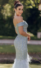 Terani Couture 232GL1478 - Beaded Mermaid Prom Dress - back view
