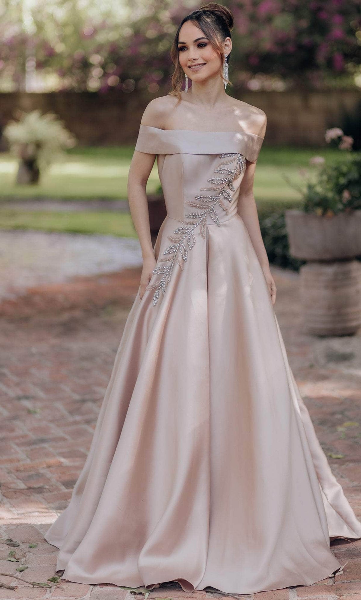 Terani Couture 232M1512 - Off-Shoulder Embellished Ballgown - designer prom dress at Silhouette Dresses