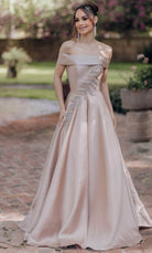 Terani Couture 232M1512 - Off-Shoulder Embellished Ballgown - designer prom dress at Silhouette Dresses