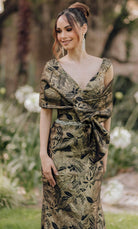 Terani Couture 232M1521 - Sleeveless V-Neck Evening Dress