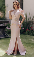 Terani Couture 232M1560 - Off-Shoulder Mermaid Prom Dress - back view