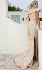 Terani Couture 232M1571 - Asymmetrical Jacquard Evening Dress