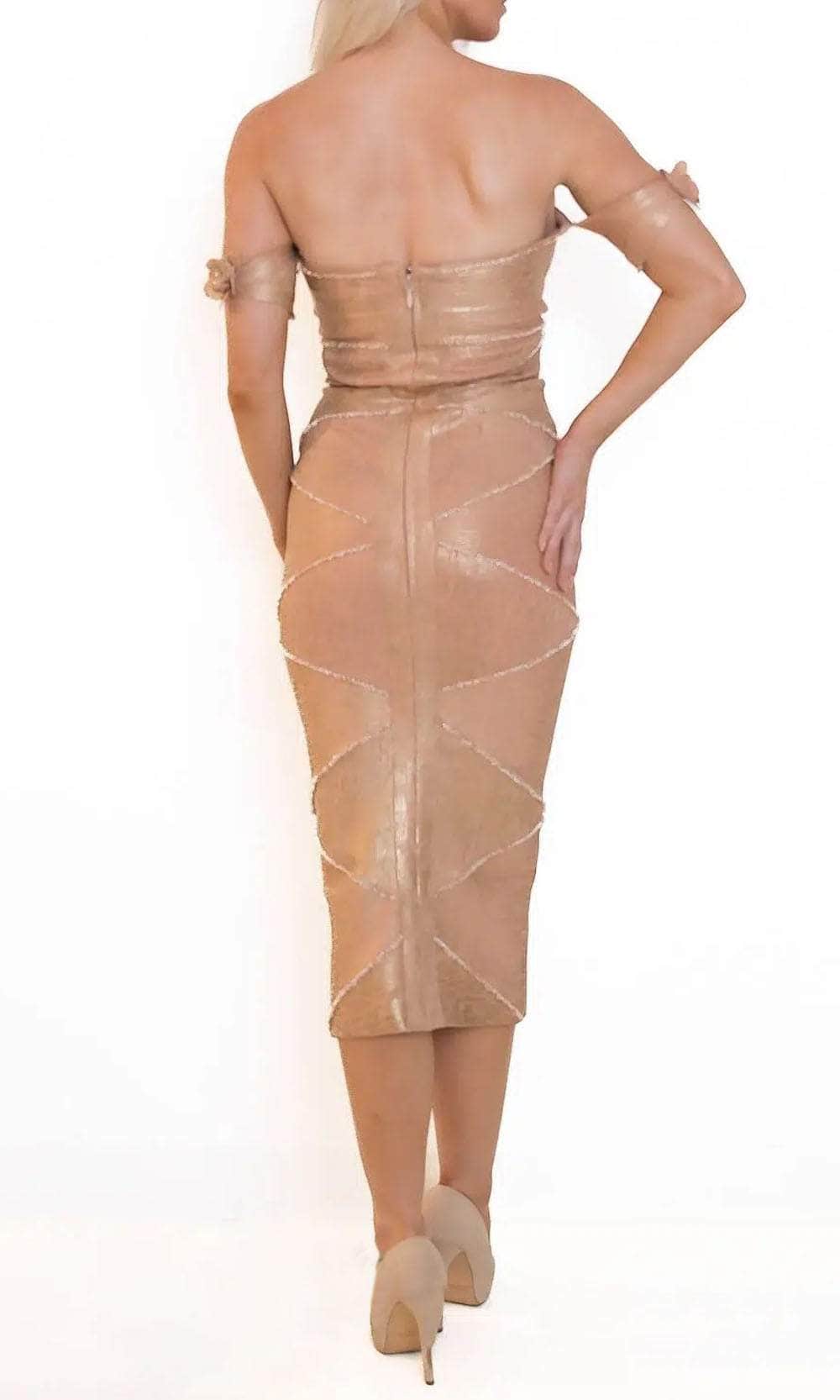 Terani Couture 241C2318 - Sweetheart Fitted Tea-Length Dress - view 4