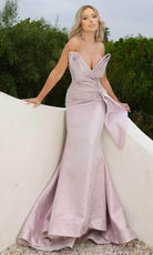 Terani Couture 241E2405 - Draped V-Neck Evening Dress - designer evening gown at Silhouette Dresses