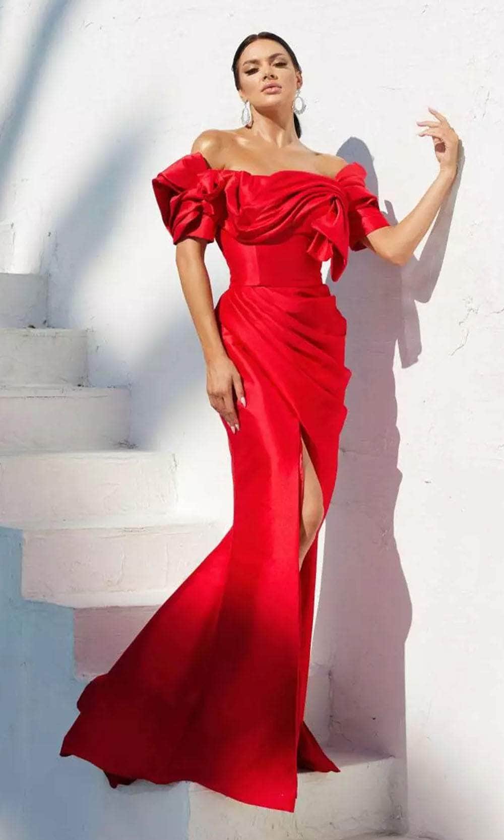 Terani Couture 241E2413 - Draped Mermaid Evening Dress - designer evening gown at Silhouette Dresses
