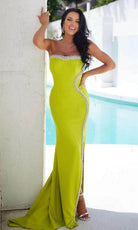 Terani Couture 241E2437 - Jewel Trimmed Evening Dress - detail view