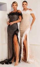 Terani Couture 241E2449 - Lattice Motif Evening Dress
