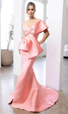 Terani Couture 241E2468 - Applique bow Evening Dress