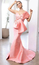 Terani Couture 241E2468 - Applique bow Evening Dress