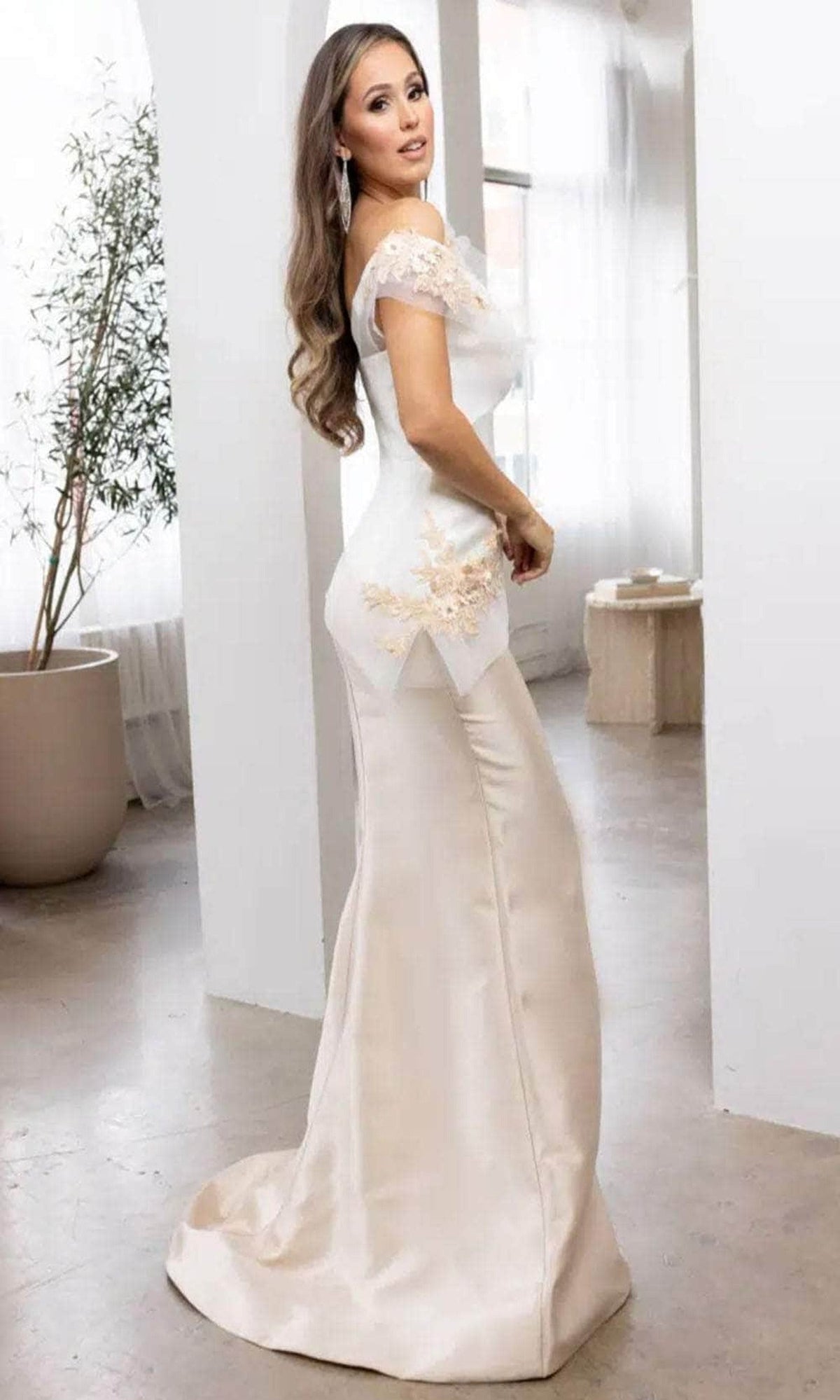 Terani Couture 241E2478 - Floral Embroidery Evening Dress