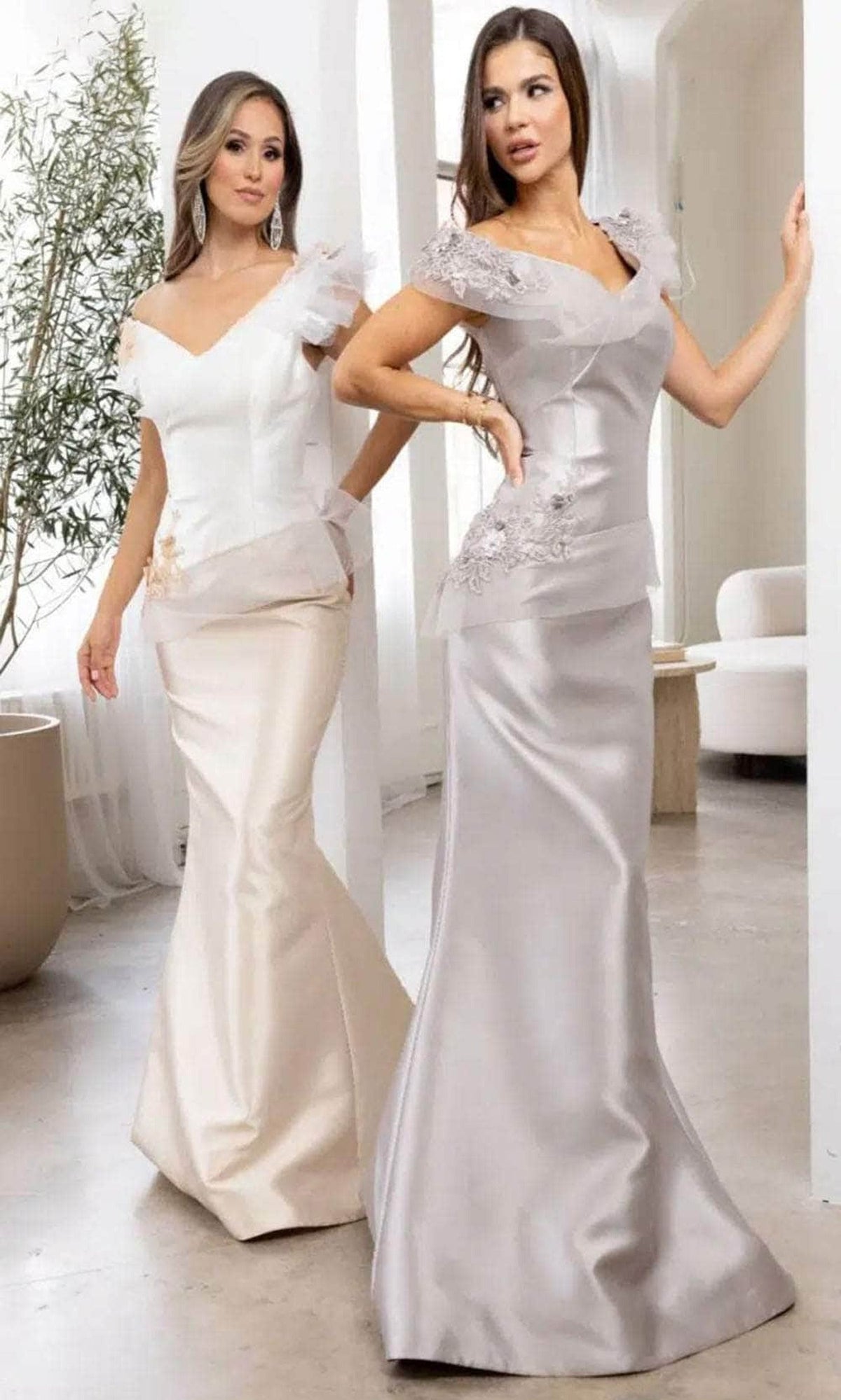 Terani Couture 241E2478 - Floral Embroidery Evening Dress