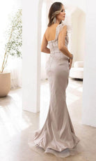 Terani Couture 241E2485 - One-Sleeve Embroidered Evening Dress - detail view