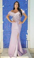 Terani Couture 241E2490 - Feather Fringed Mermaid Evening Dress