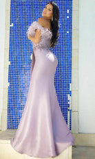 Terani Couture 241E2490 - Feather Fringed Mermaid Evening Dress