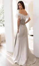 Terani Couture 241E2490 - Feather Fringed Mermaid Evening Dress - view 9