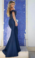 Terani Couture 241E2490 - Feather Fringed Mermaid Evening Dress - view 7