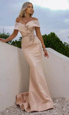 Terani Couture 241M2771 - Off-Shoulder Beaded Prom Dress