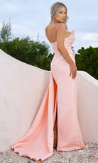 Terani Couture 241P2008 - Strapless Pleated Prom Dress - back view
