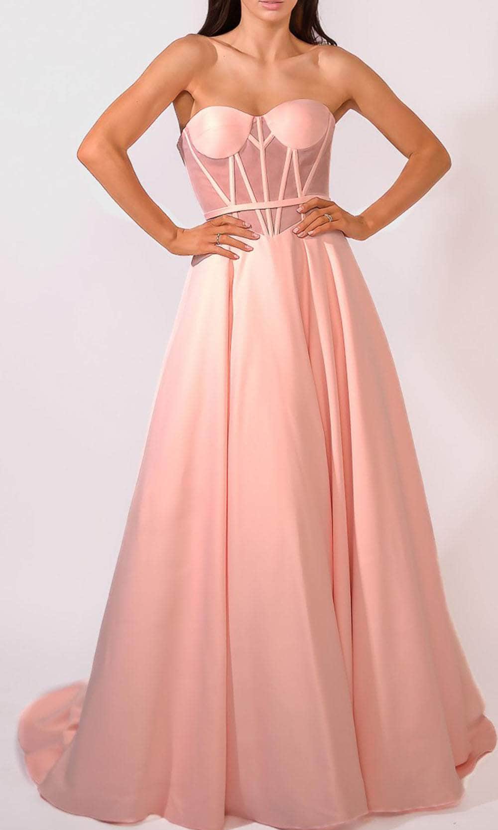 Terani Couture 241P2046 - Strapless Sheer Ballgown - designer ball gown at Silhouette Dresses